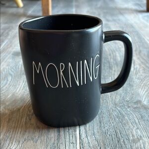 Rae Dunn Black Morning Mug Ceramic Dining Essential
